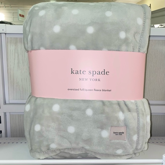 kate spade Bedding Kate Spade Full Queen Gray White Polka Dot